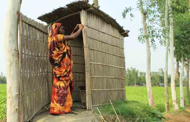 CLP core participant maintaining her latrine